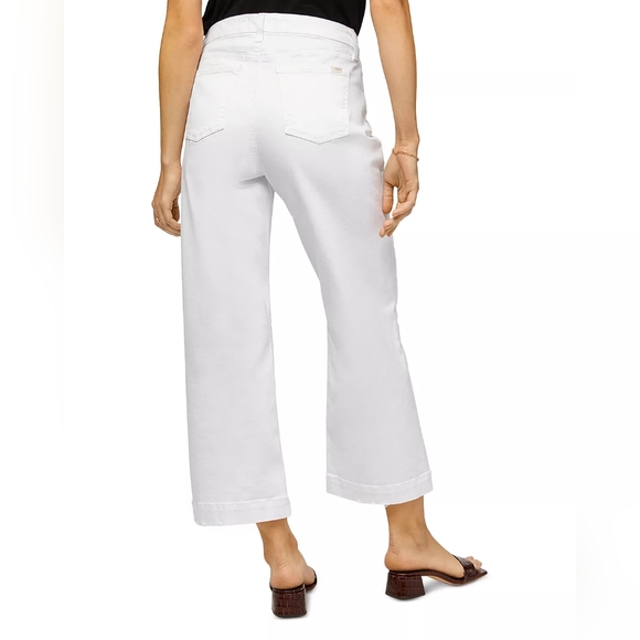 *HP* Jen 7 by 7 for all Mankind Cropped Wide Leg Jeans in White NWT - Picture 2 of 10